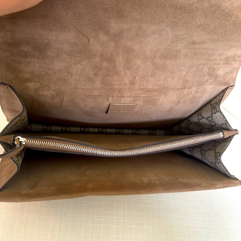 NEW Gucci Dionysus GG Supreme Suede Logo Handbag - Picture 8 of 11